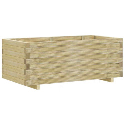 Vaso/floreira retangular 100x50x40 cm madeira