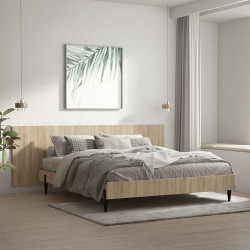 Cabeceira parede 240x1,5x80cm derivados madeira carvalho sonoma
