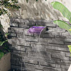 Cascata com leds RGB 30 cm aço inoxidável