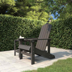 Cadeira de jardim adirondack pead antracite