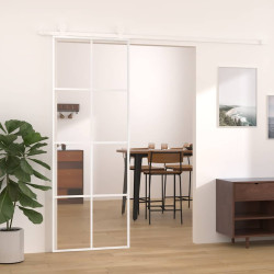 Porta deslizante em vidro esg e alumínio 76x205 cm branco