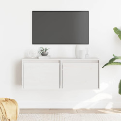 Armários de parede 2 pcs 45x30x35 cm pinho maciço branco