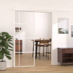 Porta deslizante em vidro esg e alumínio 76x205 cm branco