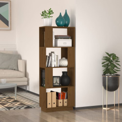 Estante/divisória 51x25x132 cm pinho maciço castanho mel