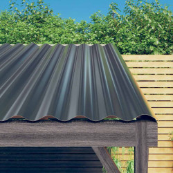 Painéis de telhado 36 pcs 60x36cm aço galvanizado antracite