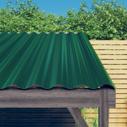Painéis de telhado 36 pcs 80x36 cm aço galvanizado verde