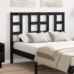 Cabeceira de cama 126x4x100 cm pinho maciço preto