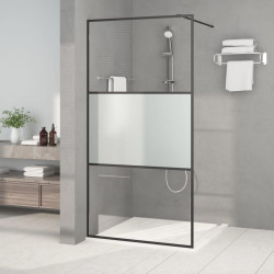 Divisória de chuveiro 100x195 cm vidro semiopaco esg preto