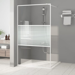 Divisória de chuveiro branco 115x195 cm vidro esg transparente