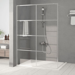 Divisória de chuveiro 140x195cm vidro transparente esg prateado