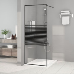 Divisória de chuveiro vidro transparente esg 80x195 cm preto