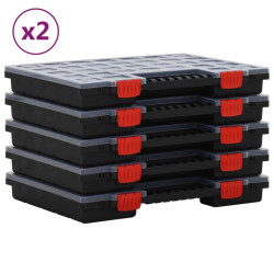 Caixas de arrumação 10 pcs polipropileno 40x30x5 cm
