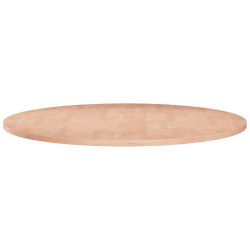 Tampo de mesa redondo ø80x1,5 cm carvalho maciço não tratado