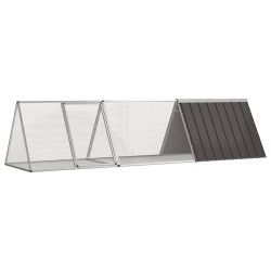 Gaiola para coelhos antracite 302,5x80,5x71 cm aço galvanizado