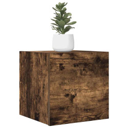Móveis de TV de parede 2 pcs 30,5x30x30 cm cor carvalho fumado