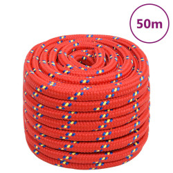 Corda de barco 20 mm 50 m polipropileno vermelho