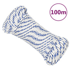 Corda de barco 5 mm 100 m polipropileno branco