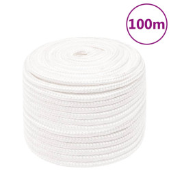 Corda de barco 12 mm 100 m polipropileno branco completo