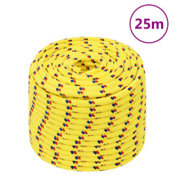 Corda de barco 12 mm 25 m polipropileno amarelo
