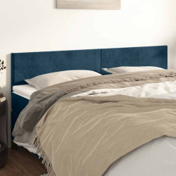 Cabeceiras azul-escuro 160x5x78/88 cm veludo