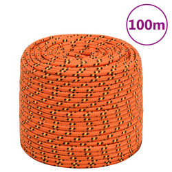 Corda de barco 8 mm 100 m polipropileno laranja