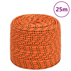 Corda de barco 8 mm 25 m polipropileno laranja