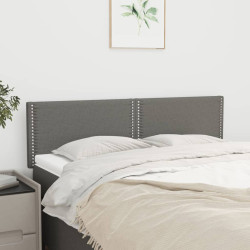 Cabeceiras cinzento-escuro 144x5x78/88 cm tecido