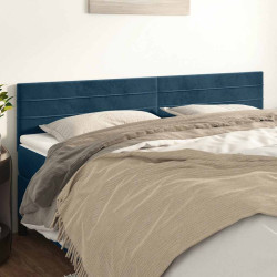 Cabeceiras azul-escuro 160x5x78/88 cm veludo