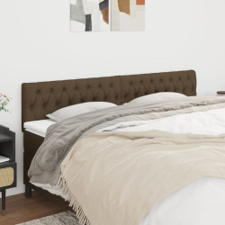 Cabeceiras castanho-escuro 180x7x78/88 cm tecido