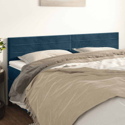 Cabeceiras azul-escuro 200x5x78/88 cm veludo