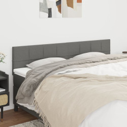 Cabeceiras cinzento-escuro 200x5x78/88 cm tecido