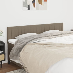 Cabeceiras cinzento-acastanhado 200x5x78/88 cm tecido