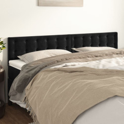 Cabeceiras preto 200x5x78/88 cm veludo