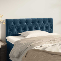 Cabeceira de cama veludo 100x7x78/88 cm azul-escuro