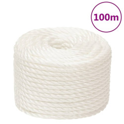 Corda de trabalho 10 mm 100 m polipropileno branco