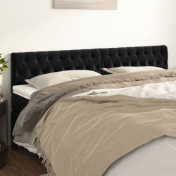 Cabeceiras preto 180x7x78/88 cm veludo