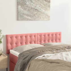 Cabeceiras rosa 144x5x78/88 cm veludo