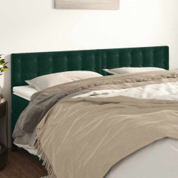 Cabeceiras verde-escuro 180x5x78/88 cm veludo