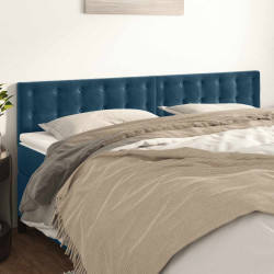 Cabeceiras azul-escuro 160x5x78/88 cm veludo
