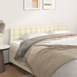 Cabeceiras creme 200x5x78/88 cm couro artificial