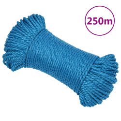 Corda de trabalho 8 mm 250 m polipropileno azul