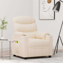 Poltrona de massagens tecido cor creme