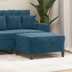 Apoio de pés 70x55x41 cm veludo azul