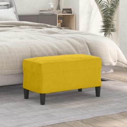 Banco 70x35x41 cm veludo amarelo