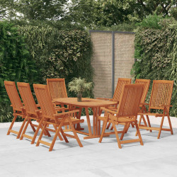 Cadeiras de jardim dobráveis 8 pcs eucalipto maciço