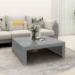 Mesa de centro 100x100x35 cm derivados de madeira cinza sonoma