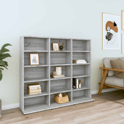Armário p/ cd 100x23x89,5 cm derivados madeira cinzento sonoma