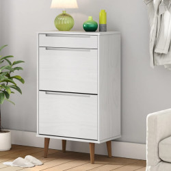 Sapateira molde 59,5x35x103 cm pinho maciço branco