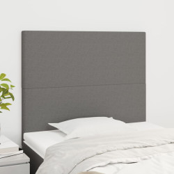 Cabeceira cinza escuro 80x5x118/128 cm tecido