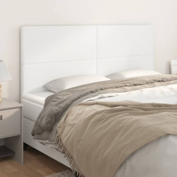Cabeceira branca 180x5x118/128 cm couro sintético